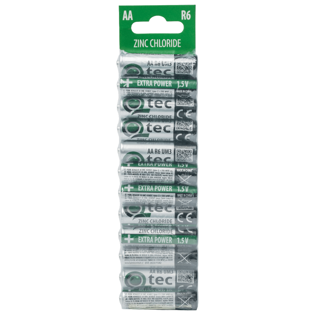 QTEC cink-klorid baterije “AA” – EXTRA POWER (12/1)